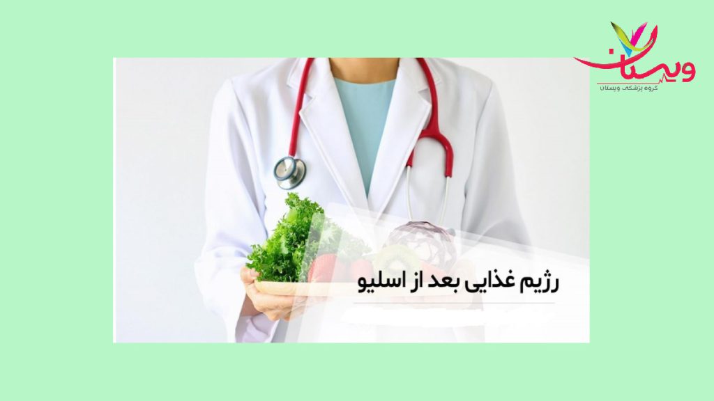 پیروی از یک برنامه غذایی روزانه پس از عمل اسلیو معده پزشکی که برای بیماری که جراحی انجام داده رژیم غذایی تعیین می کند