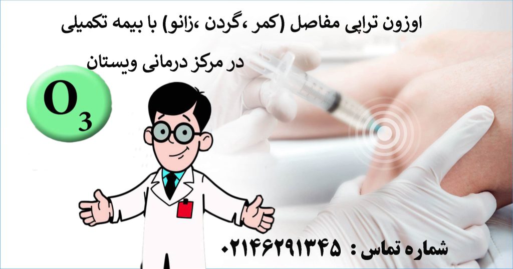 تزریق به زانو -یک مولکول اوزون و یک پزشک انیمیشنی