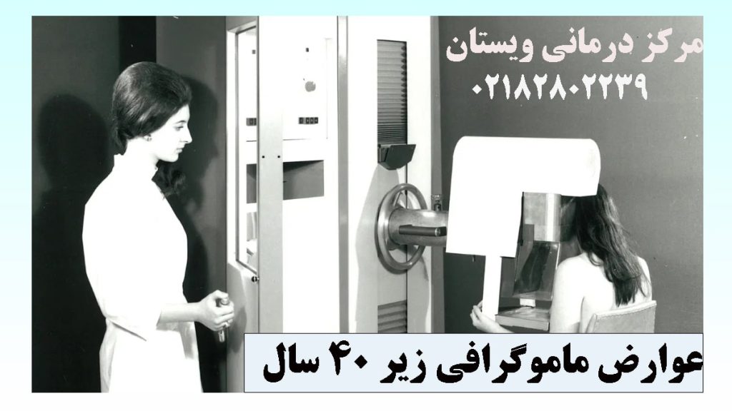 تصویر سیاه و سفید از مرکز ماموگرافی یک پزشک و یک بیمار