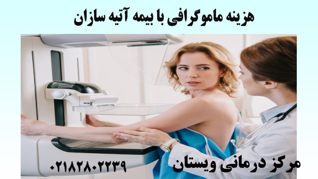 یک بیمار و یک پزشک در حال انجام ماموگرافی